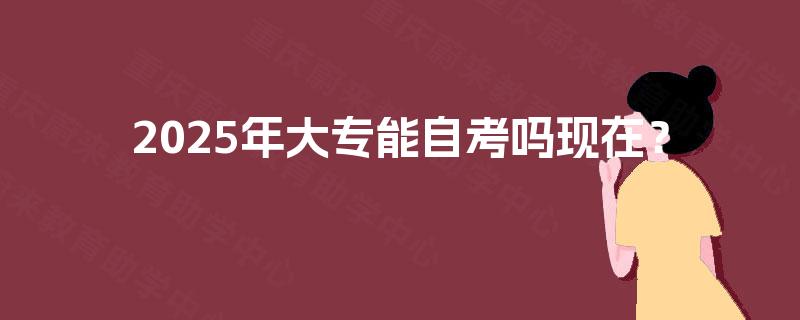 2025年大专能自考吗现在？