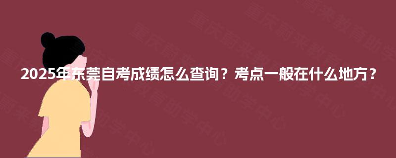 2025年东莞自考成绩怎么查询？考点一般在什么地方？