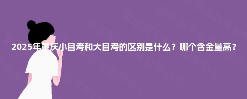 2025年重庆小自考和大自考的区别是什么?哪个含金量高? 2025年重庆小自考和大自考的区别是什么?哪个含金量高?