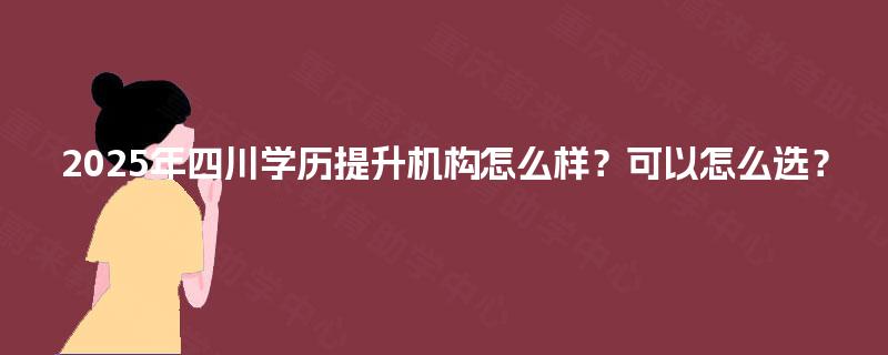 2025年四川学历提升机构怎么样？可以怎么选？