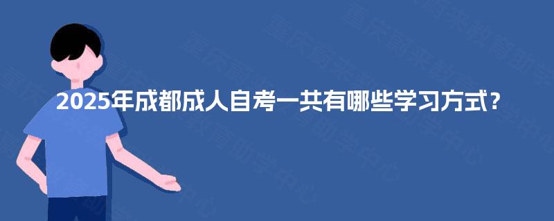 2025年成都成人自考一共有哪些学习方式？