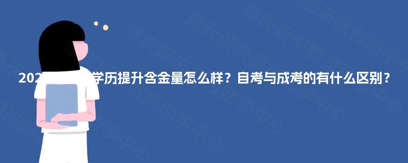 2025年成都学历提升含金量怎么样？自考与成考的有什么区别？
