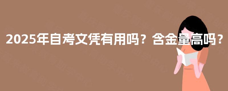 2025年自考文凭有用吗?含金量高吗? 2025年自考文凭有用吗?含金量高吗?
