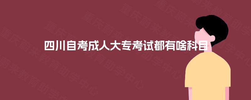 四川自考成人大专考试都有啥科目