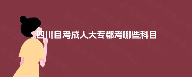 四川自考成人大专都考哪些科目