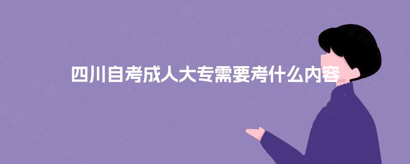 四川自考成人大专需要考什么内容