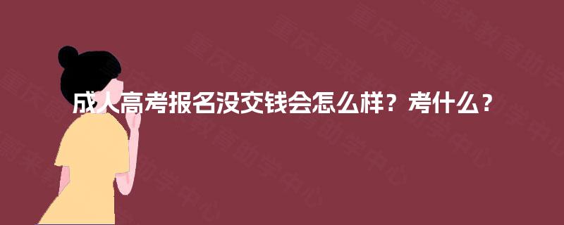 成人高考报名没交钱会怎么样？考什么？