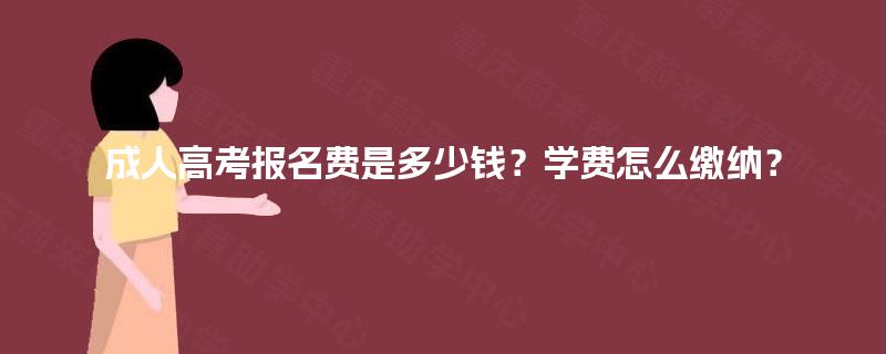 成人高考报名费是多少钱？学费怎么缴纳？