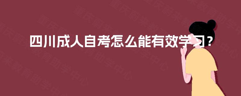 四川成人自考怎么能有效学习? 四川成人自考怎么能有效学习?