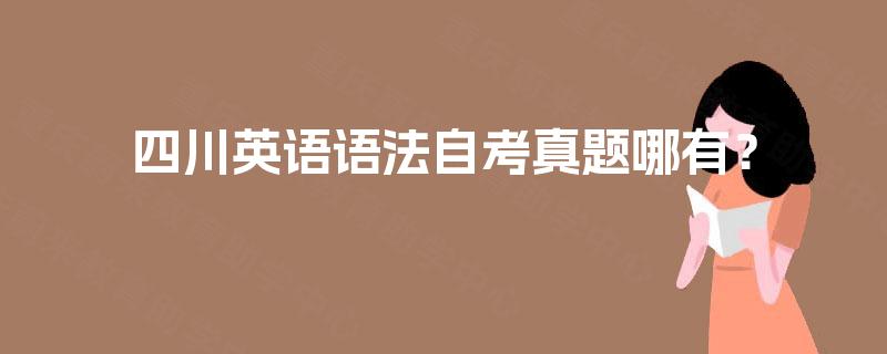 四川英语语法自考真题哪有？