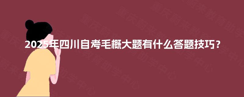 2025年四川自考毛概大题有什么答题技巧? 2025年四川自考毛概大题有什么答题技巧?