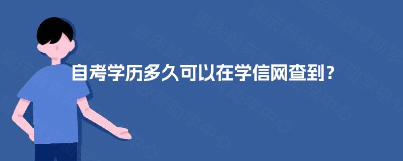 自考学历多久可以在学信网查到？