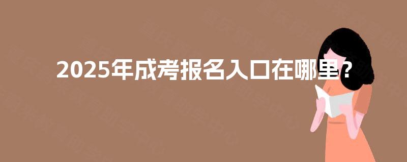 2025年成考报名入口在哪里？