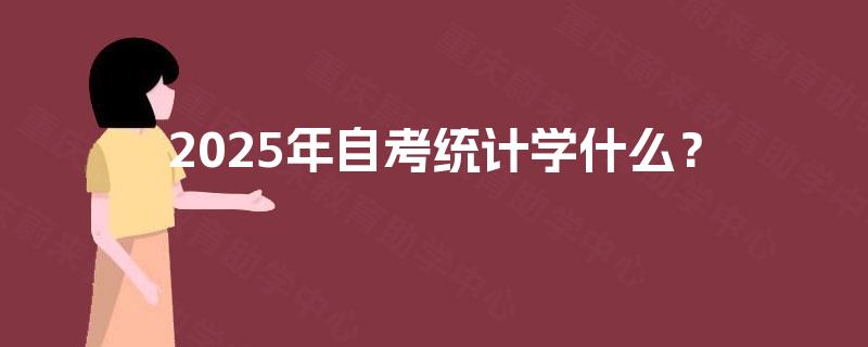 2025年自考统计学什么？
