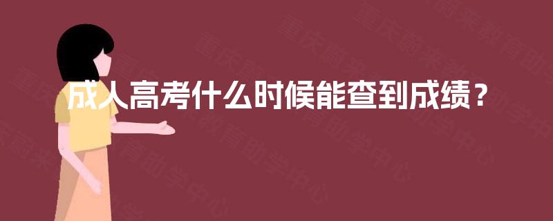 成人高考什么时候能查到成绩？