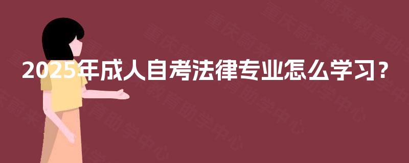 2025年成人自考法律专业怎么学习? 2025年成人自考法律专业怎么学习?
