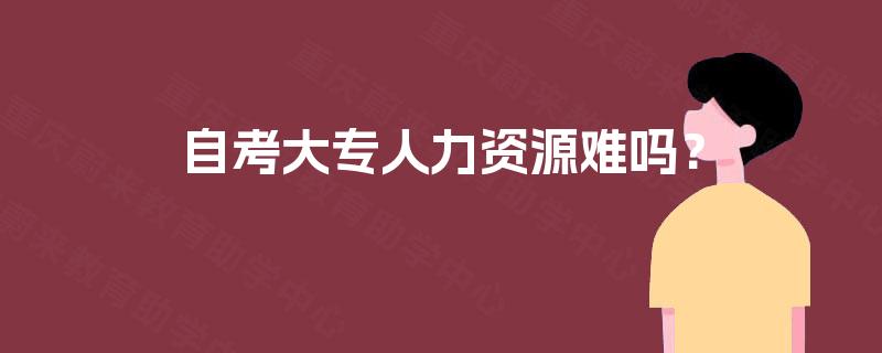 自考大专人力资源难吗? 自考大专人力资源难吗?