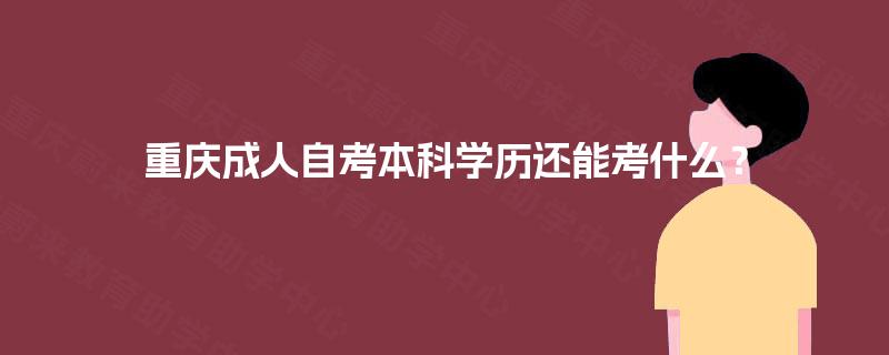 重庆成人自考本科学历还能考什么？