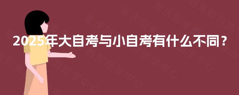 2025年大自考与小自考有什么不同? 2025年大自考与小自考有什么不同?