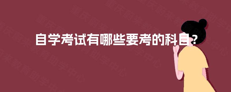 自学考试有哪些要考的科目？