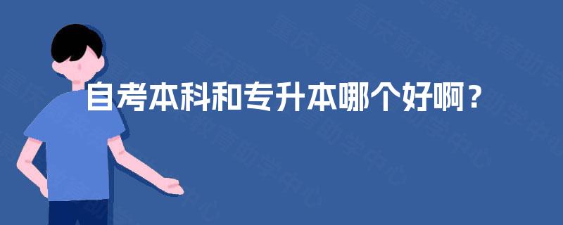自考本科和专升本哪个好啊？