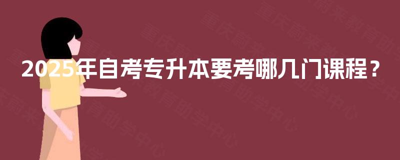 2025年自考专升本要考哪几门课程？