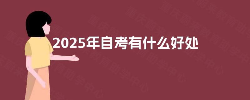 2025年自考有什么好处