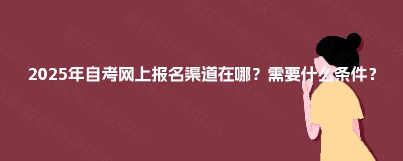 2025年自考网上报名渠道在哪？需要什么条件？