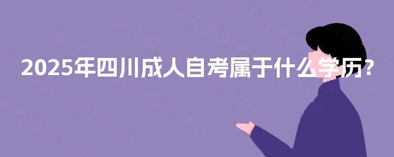 2025年四川成人自考属于什么学历？