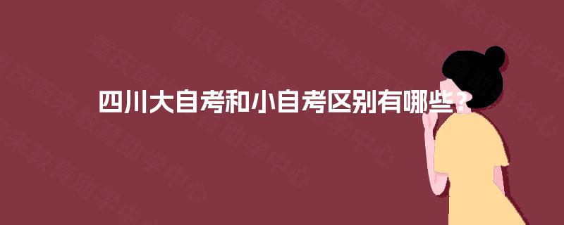四川大自考和小自考区别有哪些？