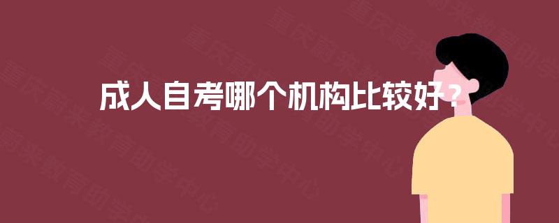 成人自考哪个机构比较好？