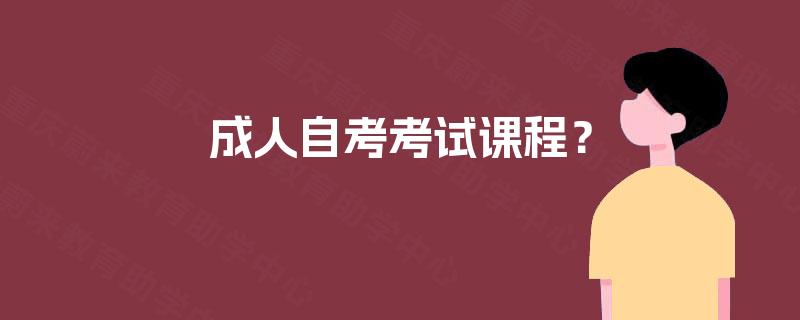 成人自考考试课程？