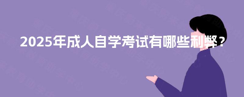 2025年成人自学考试有哪些利弊? 2025年成人自学考试有哪些利弊?