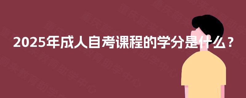 2025年成人自考课程的学分是什么？