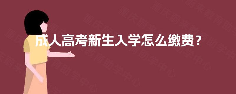 成人高考新生入学怎么缴费？