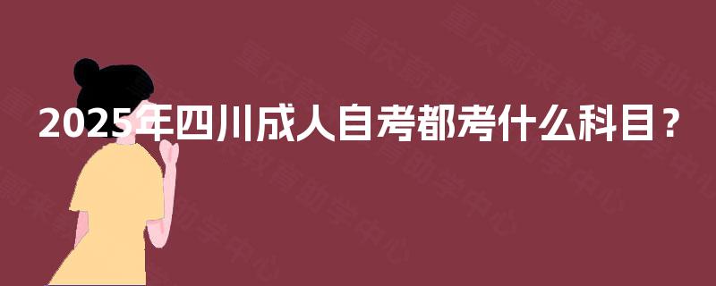 2025年四川成人自考都考什么科目？