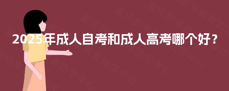 2025年成人自考和成人高考哪个好？
