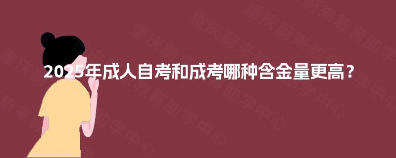 2025年成人自考和成考哪种含金量更高？
