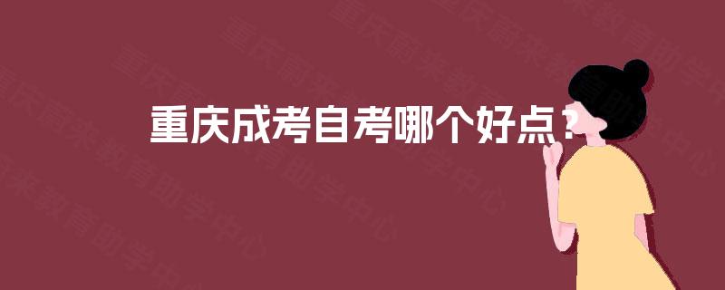 重庆成考自考哪个好点？