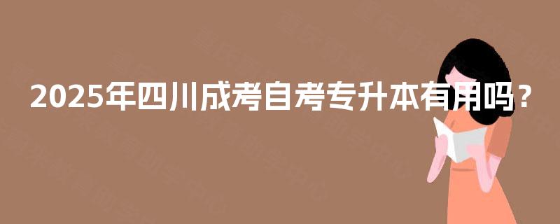 2025年四川成考自考专升本有用吗？