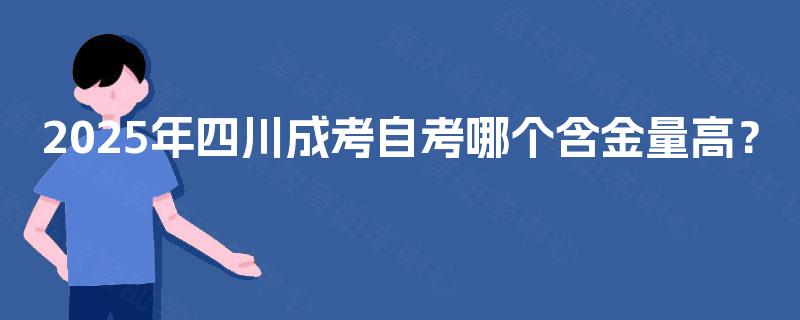 2025年四川成考自考哪个含金量高？