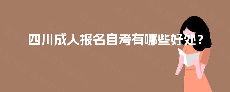 四川成人报名自考有哪些好处? 四川成人报名自考有哪些好处?