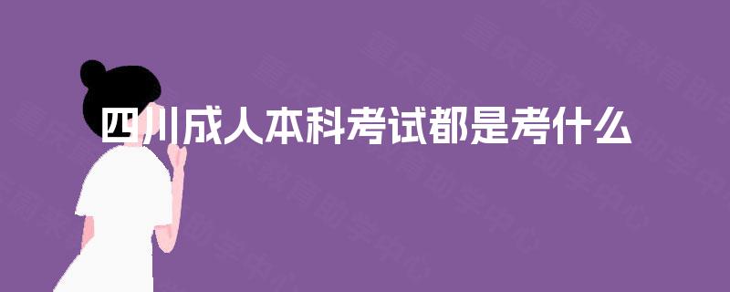 四川成人本科考试都是考什么