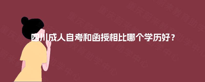 四川成人自考和函授相比哪个学历好？