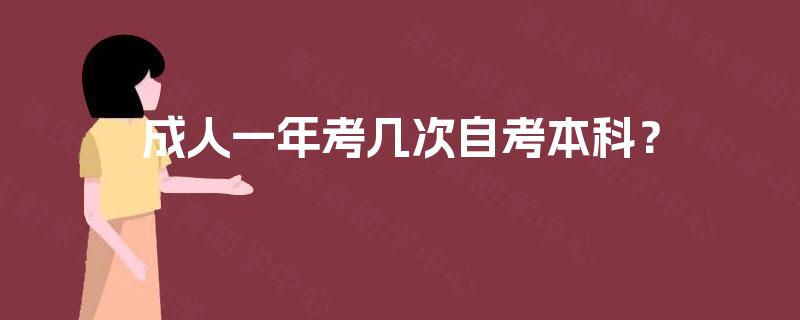 成人一年考几次自考本科？
