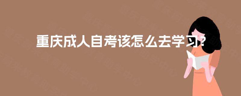 重庆成人自考该怎么去学习？