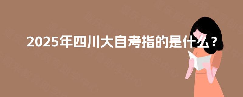 2025年四川大自考指的是什么？