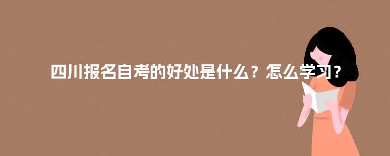 四川报名自考的好处是什么?怎么学习? 四川报名自考的好处是什么?怎么学习?
