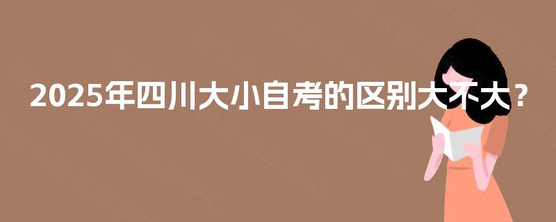 2025年四川大小自考的区别大不大? 2025年四川大小自考的区别大不大?