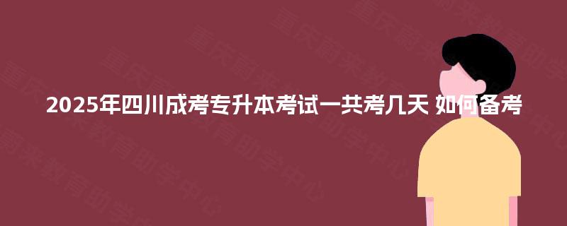 2025年四川成考专升本考试一共考几天 如何备考